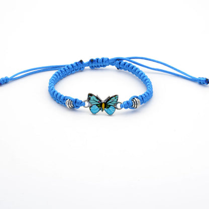 Bracelet papillon couple tissé à la main pour femme