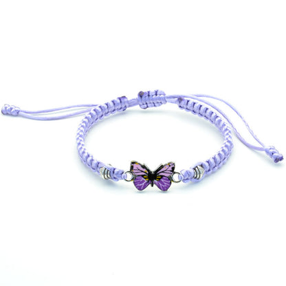 Bracelet papillon couple tissé à la main pour femme
