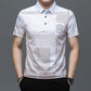 Summer New Men&#039;s Lapel Print Loose Breathable Short-sleeved T-shirt POLO Shirt