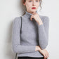 Autumn And Winter Turtleneck Sweater Women&#039;s Slim-fit Wool Short Pullover Stylish Long-sleeved Inner Knitted Base Shirt