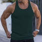 Summer Knitted Vertical Stripe Fitness Sports Self-cultivation Vest Men&#039;s I-shaped Vest