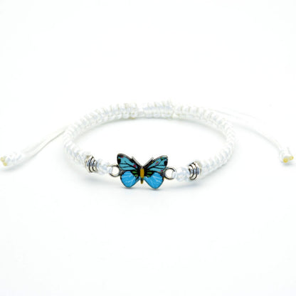 Bracelet papillon couple tissé à la main pour femme