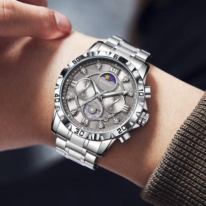 Montre à Quartz multifonctionnelle de haute qualité pour hommes, étanche et lumineuse