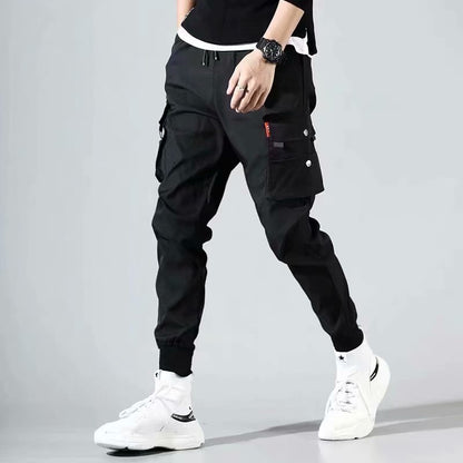 Salopette Ins pour hommes, Leggings multi-poches de marque tendance, pantalons décontractés à neuf points d'automne pour hommes, étudiants, Version coréenne de la tendance 