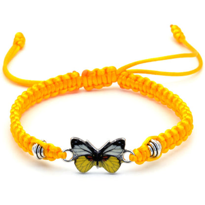 Bracelet papillon couple tissé à la main pour femme