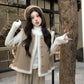 Imitation Lamb Wool Vest Jacket For Women Winter New Style French Retro Thickened Warm Outer Sleeveless Vest