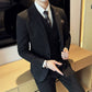 Autumn And Winter British Business Slim Suit Men&#039;s High-end Casual Commuting One-button Woolen Suit Three-piece Suit