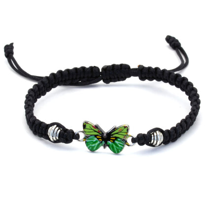 Bracelet papillon couple tissé à la main pour femme