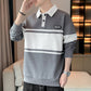 Men&#039;s Top New Men&#039;s Sweater Versatile Student Long-sleeved T-shirt Lapel Polo Shirt Sweater