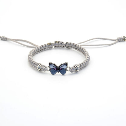 Bracelet papillon couple tissé à la main pour femme