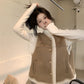 Imitation Lamb Wool Vest Jacket For Women Winter New Style French Retro Thickened Warm Outer Sleeveless Vest