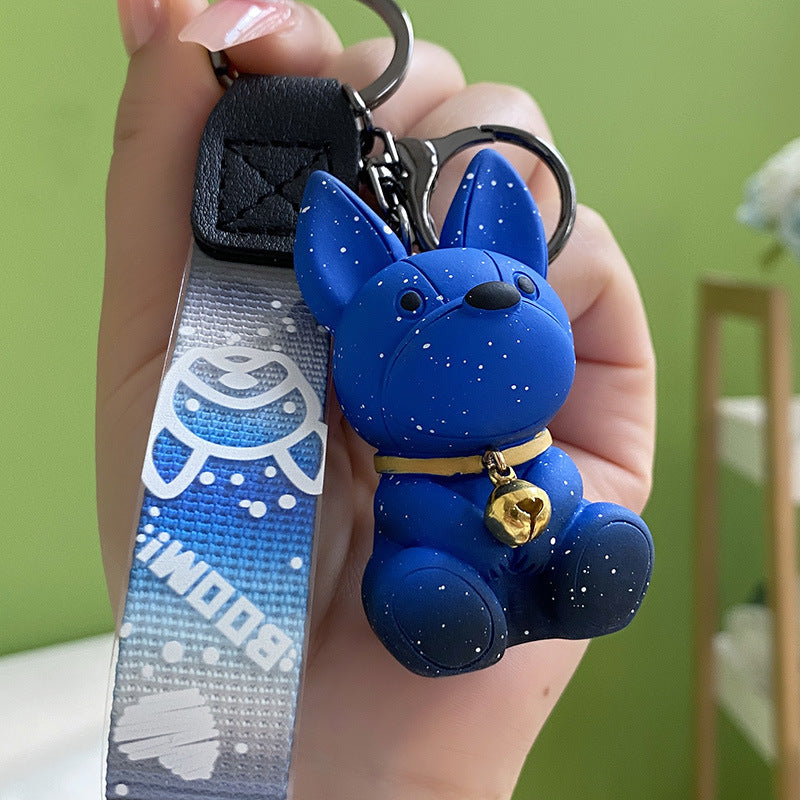 Creative Color Changing Puppy Keychain Exquisite Cute School Bag Pendant