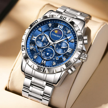 Montre à Quartz multifonctionnelle de haute qualité pour hommes, étanche et lumineuse