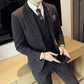 Autumn And Winter British Business Slim Suit Men&#039;s High-end Casual Commuting One-button Woolen Suit Three-piece Suit