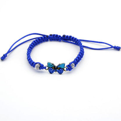 Bracelet papillon couple tissé à la main pour femme