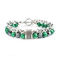 Men&#039;s Malachite Bracelet Metal Beaded Hip Hop New Fashion Bracelet Bracelet