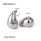 High Design Sense 18K Gold Chubby Water Drop Titanium Steel Earrings INS Female Fashion Joker Geometric Earrings Wholesale