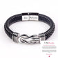 European And American Jewelry Titanium Steel Punk Men's Bracelet Leather Bracelet