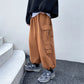 Pocket Tooling Trousers Men Plus Fat Plus Size Loose Straight Plus Trousers Trendy Brand Fat Spring New Japanese Style