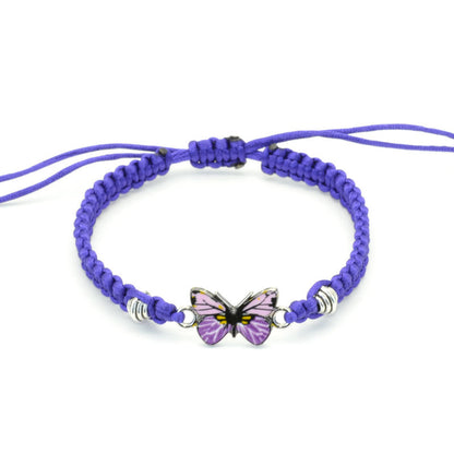 Bracelet papillon couple tissé à la main pour femme