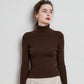 Autumn And Winter Turtleneck Sweater Women&#039;s Slim-fit Wool Short Pullover Stylish Long-sleeved Inner Knitted Base Shirt