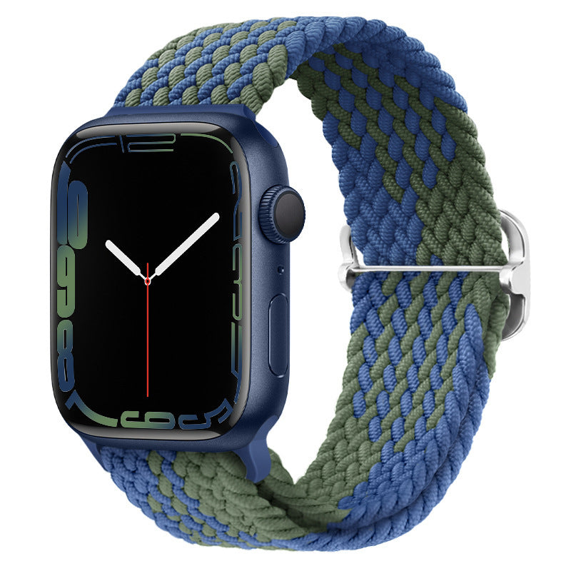 Casual Nylon Braided Elastic Integrated Sliding Buckle Iwatch Watch Strap