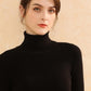 Autumn And Winter Turtleneck Sweater Women&#039;s Slim-fit Wool Short Pullover Stylish Long-sleeved Inner Knitted Base Shirt