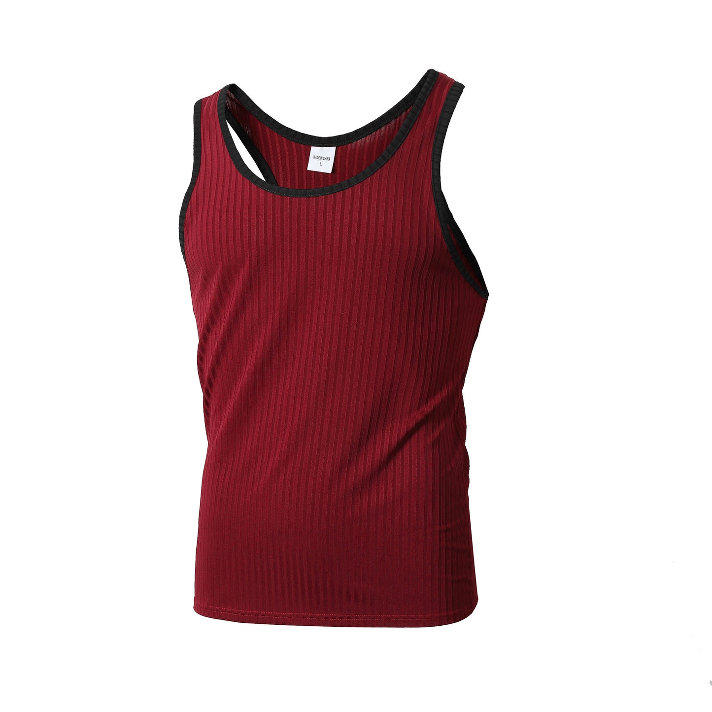 Knitted Vertical Stripes Fitness Sports Slim-fitting Vest