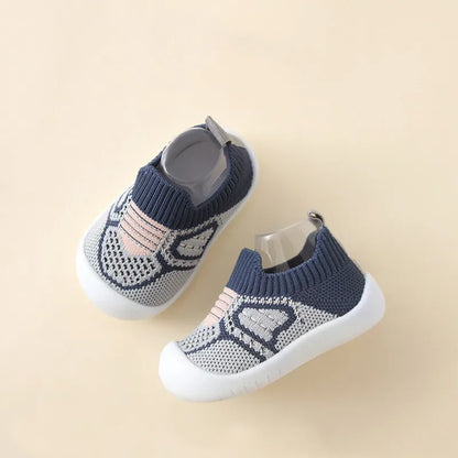 Baby Shoes Anti-slip Breathable Infant Crib Floor Socks with Rubber Sole for Children Girls Boys Mesh Shoes Soft Bottom Slippers