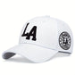 Unisex La Letter Embroidery Baseball Caps Spring and Autumn Outdoor Adjustable Casual Hats Sunscreen Hat