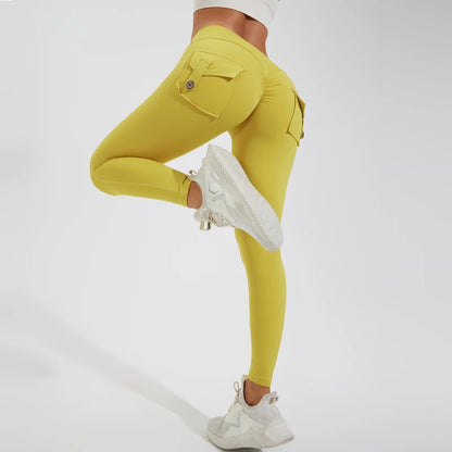 Peach Perfect Yoga Leggings - high waist pocket