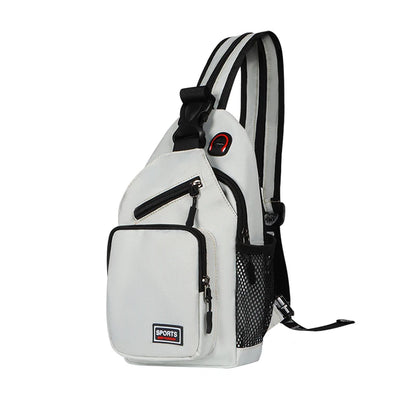 Small Women’s Chest Bag Crossbody – Oxford Travel Shoulder Backpack with Earphone Hole, Adjustable Sports & Messenger Bag
