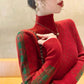 Autumn Winter New Chic Y2k Knitted Sweaters Women Clothing Letter Jacquard Half High Collar Pullovers Elastic Slim Wool Knitwear