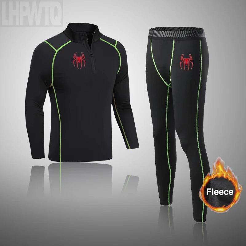 Winter Thermal Underwear Men Long Johns Sets Fleece Warm ski Thermal Underwear Sports  Winter Thick Thermo Underwear Sets