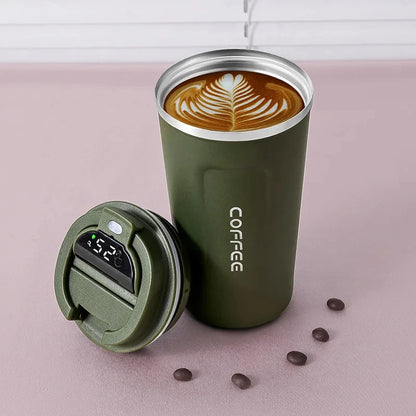 450ml Thermos Bottle Smart Display Temperature 316 Stainless Steel Vacuum Cup Office Coffee Cup Business Portable Thermal Mug