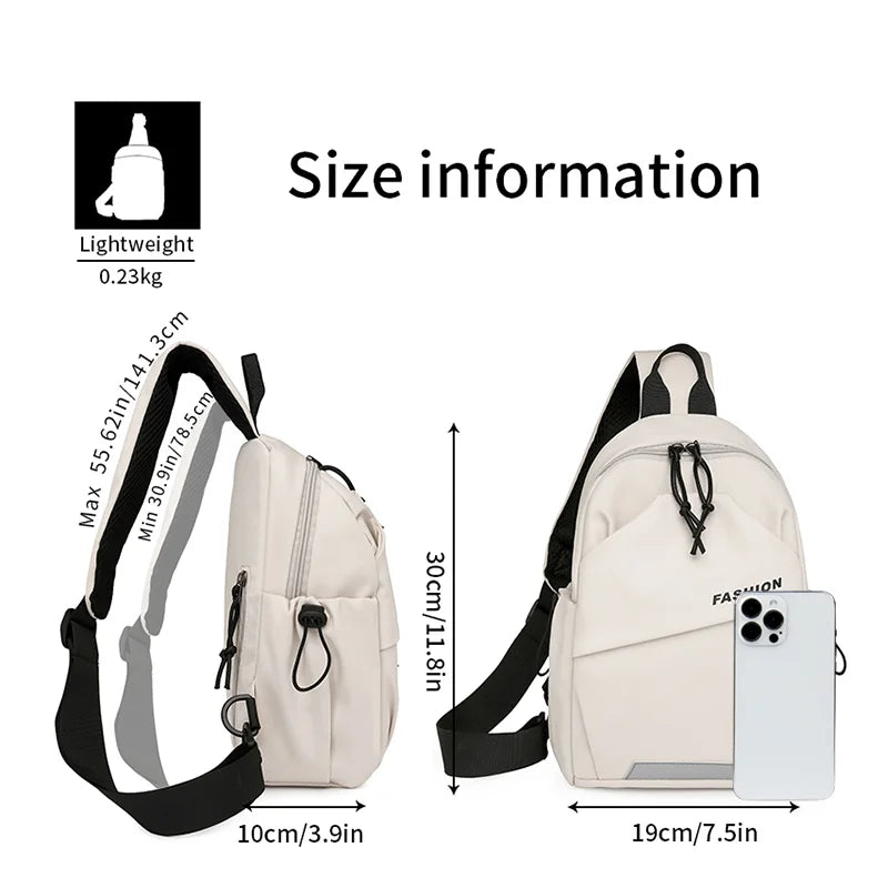 Unisex Nylon Chest Bag - travel, sport & everyday use
