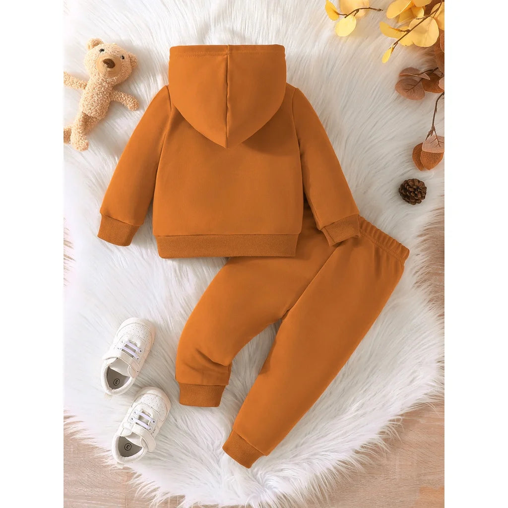 Girls Boy 3 -24 Months Sport Letter Long Sleeve Hoodie Tee Long Pants Outfit Toddler Infant Clothing Set