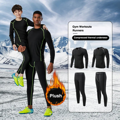 Winter Thermal Underwear Men Long Johns Sets Fleece Warm ski Thermal Underwear Sports  Winter Thick Thermo Underwear Sets