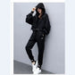 Women's Tracksuit Korean Elegant Hoodie Zipper Jacket Coat Sport Pants Two Piece Suit 2024 Spring Autumn New in Matching Set