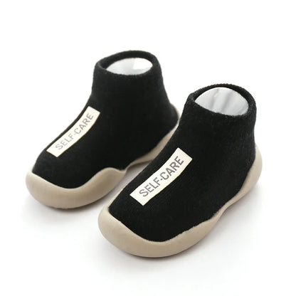 Baby First Shoes Toddler Walker Infant Boys Girls Kids Rubber Soft Sole Floor Barefoot Casual Shoes Knit Booties Anti-Slip