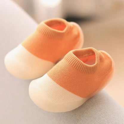 Baby First Shoes Toddler Walker Infant Boys Girls Kids Rubber Soft Sole Floor Barefoot Casual Shoes Knit Booties Anti-Slip