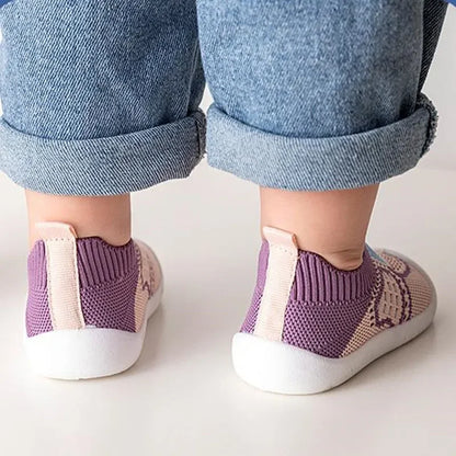 Baby Shoes Anti-slip Breathable Infant Crib Floor Socks with Rubber Sole for Children Girls Boys Mesh Shoes Soft Bottom Slippers