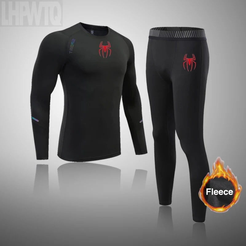 Winter Thermal Underwear Men Long Johns Sets Fleece Warm ski Thermal Underwear Sports  Winter Thick Thermo Underwear Sets