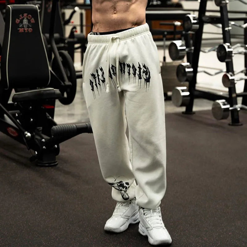 New Spring Men's Sweatpants Europe and The United States Long Sports Leisure Fitness Training Pants gym Man pants