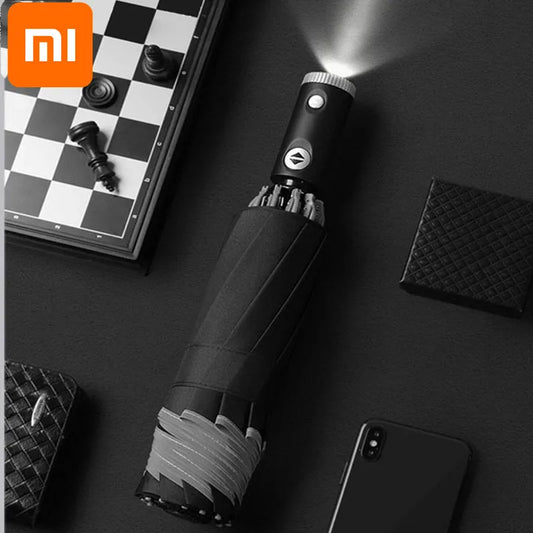 Portable UV Folding Automatic Umbrella Rain Wind Resistant Fashion Sun Umbrellas Reverse Umbrella Umbrella