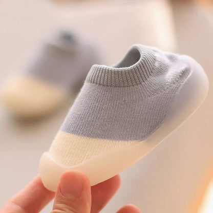 Baby First Shoes Toddler Walker Infant Boys Girls Kids Rubber Soft Sole Floor Barefoot Casual Shoes Knit Booties Anti-Slip