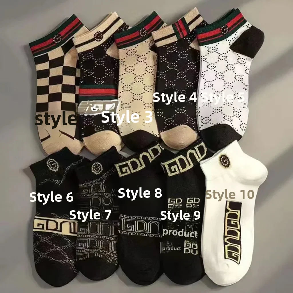 Summer Socks 1pair Absorbent Anti-odor Cotton Ankle Socks Pop-socks Moisture Absorbent Sweat-absorbent Short Tube