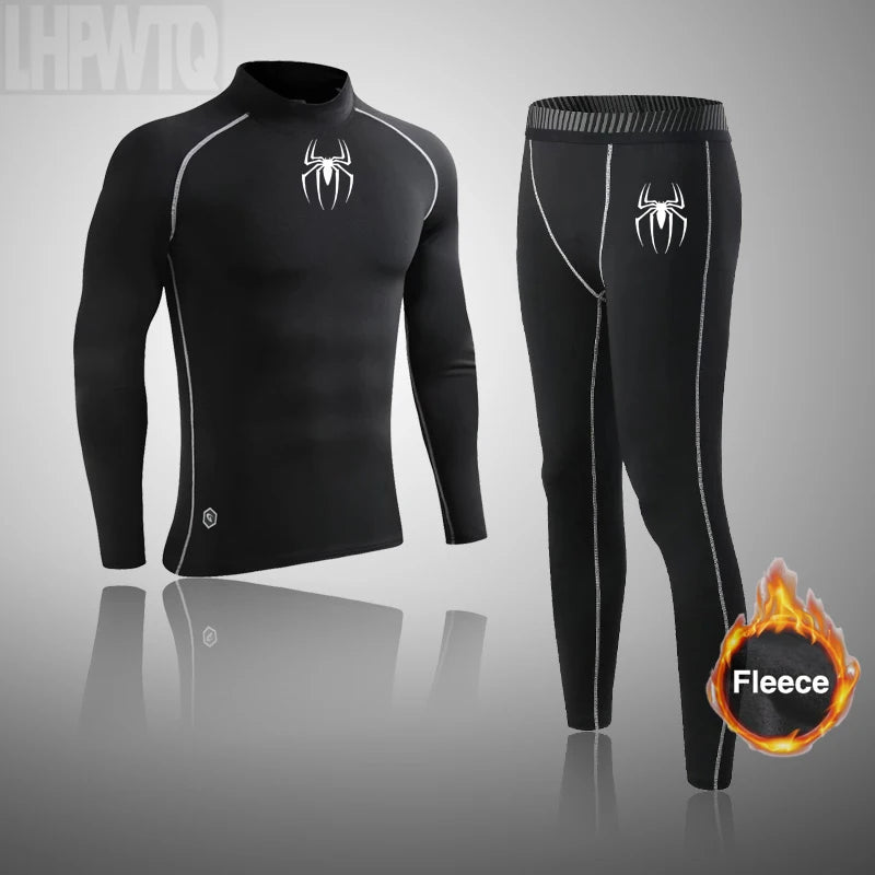 Winter Thermal Underwear Men Long Johns Sets Fleece Warm ski Thermal Underwear Sports  Winter Thick Thermo Underwear Sets