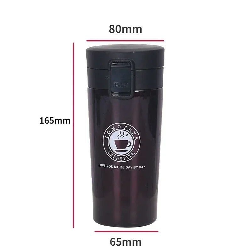 500ml Thermal Mug Double Wall Stainless Steel Coffee Cup Vacuum Flask Thermos Water Bottle Tea Coffee Leak-proof Thermos Mug