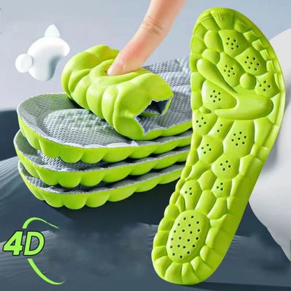 New 4D Sport Insole Super Soft Shoes Sole Pads for Feet Shock Arch Support Orthopedic Inserts Absorption Baskets Shoe Sole